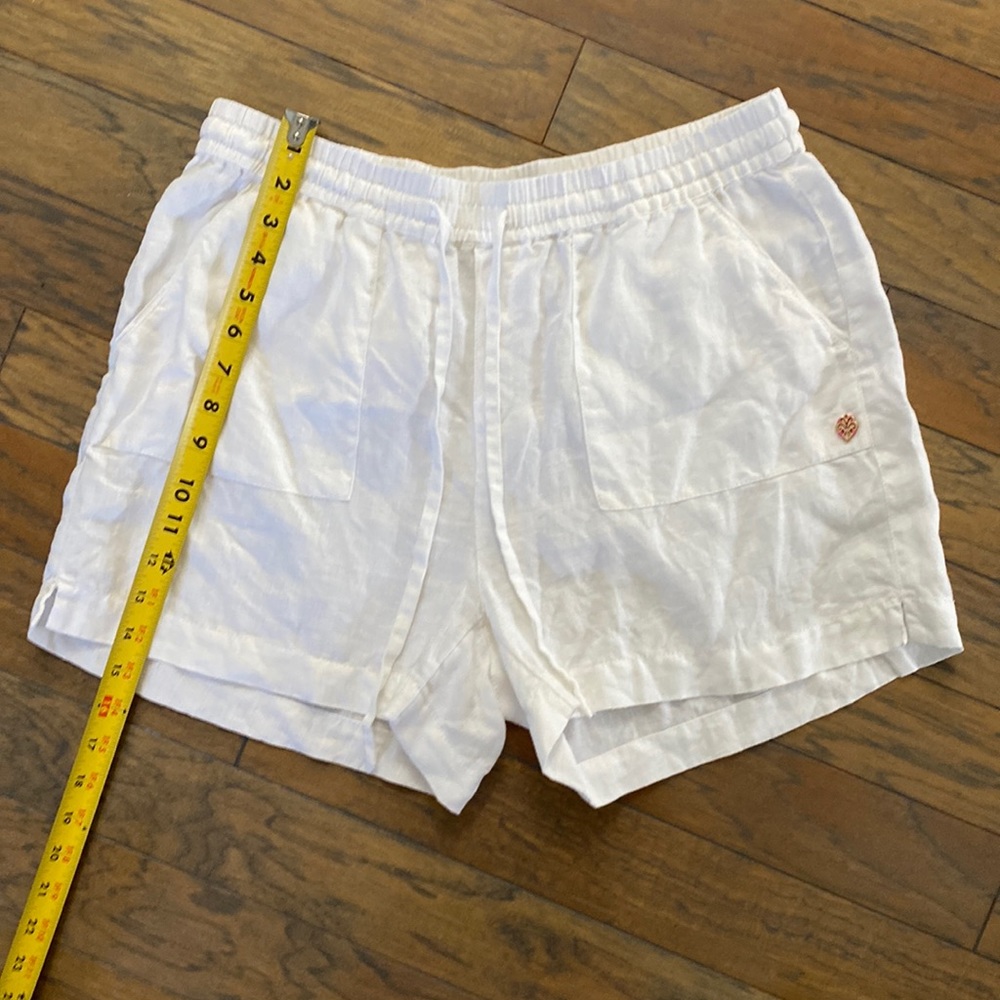 Hatley Everywhere linen shorts, white, size medium